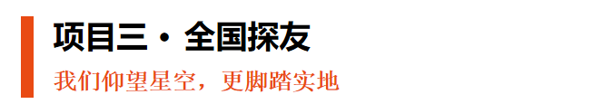 项目三·全国探友:我们仰望星空,更脚踏实地